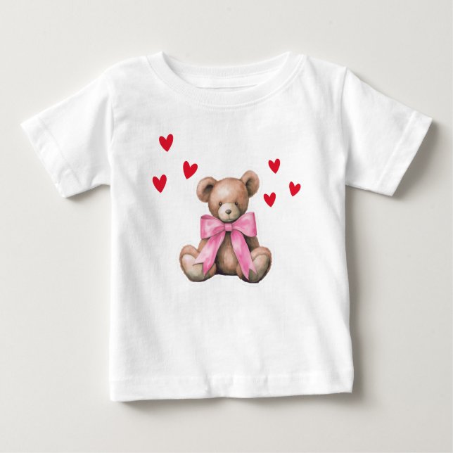 T-shirt Pour Bébé La Saint-Valentin  (Devant)