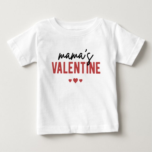 T-shirt Pour Bébé La Saint Valentin de maman (Devant)