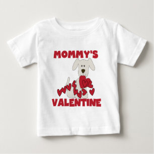 T-shirt Pour Bébé La Saint-Valentin de maman Chien Chien Chien Chien