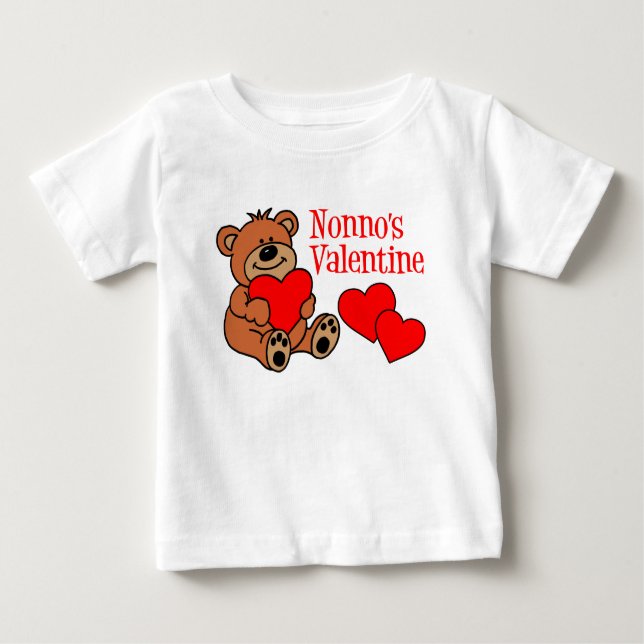 T-shirt Pour Bébé La Saint Valentin de Nonno (Devant)