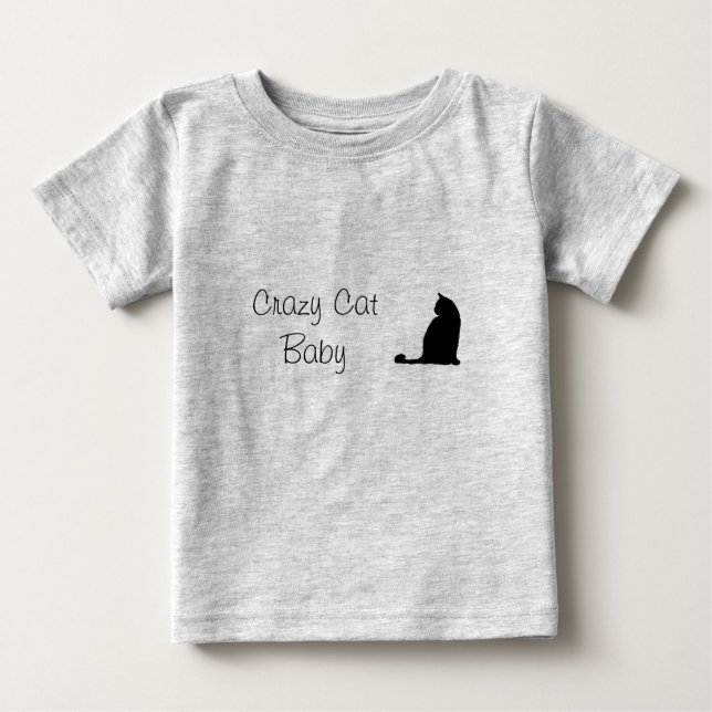 T-shirt Pour Bébé La salopette folle de bébé de chat ! (Devant)