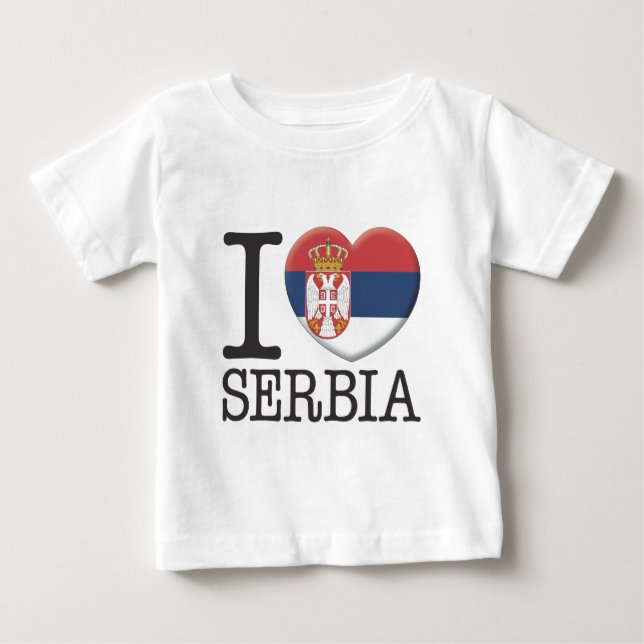 T-shirt Pour Bébé La Serbie (Devant)