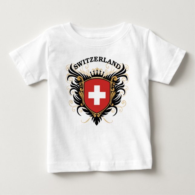 T-shirt Pour Bébé La Suisse (Devant)