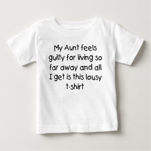 T-shirt Pour Bébé La tante vit loin