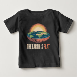 T-shirt Pour Bébé La Terre Est Une Théorie Humoristique Plate