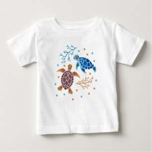 T-shirt Pour Bébé La tortue de mer