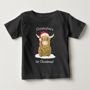 T-shirt Pour Bébé La vache Hamish Highland personnalisée dans la ne