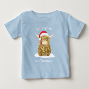 T-shirt Pour Bébé La vache Hamish Highland personnalisée dans la nei