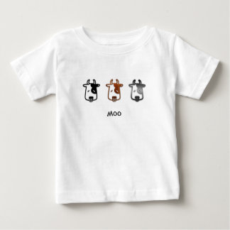 T-shirt Pour Bébé La vache indique le MOO