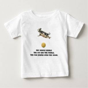 T-shirt Pour Bébé La Vache S'Est Jumelée Au-Dessus De La Lune