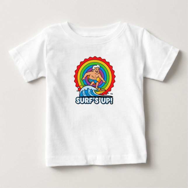 T-shirt Pour Bébé La vague de surf est à son maximum (Devant)