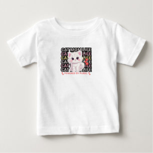 T-shirt Pour Bébé La vie de maman de chat drôle