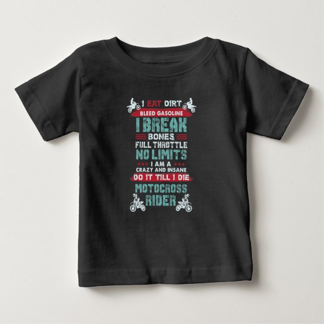 T-shirt Pour Bébé La vie de vélo de saleté de cavalier de motocross (Devant)