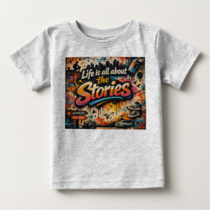 T-shirt Pour Bébé "La vie est faite d'histoires"