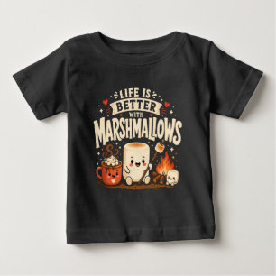 T-shirt Pour Bébé La vie est meilleure avec des marshmallows