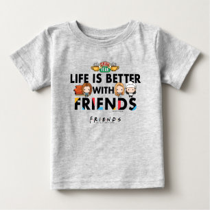 T-shirt Pour Bébé La vie est meilleure avec les amis™ Chibi Art