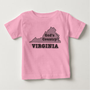 T-shirt Pour Bébé La Virginie est LE PAYS DE DIEU