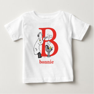T-shirt Pour Bébé L'ABC de Dr Seuss : Lettre B - Rouge Ajoutez vot