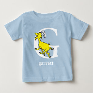 T-shirt Pour Bébé L'ABC de Dr Seuss : Lettre G - Blanc   Ajoutez vot