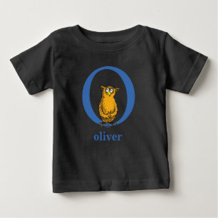 T-shirt Pour Bébé L'ABC de Dr Seuss : Lettre O - Bleu Ajoutez votr