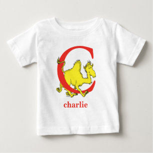 T-shirt Pour Bébé L'ABC du Dr Seuss : Lettre C - Rouge Ajoutez vot