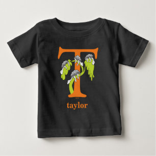 T-shirt Pour Bébé L'ABC du Dr Seuss : Lettre T - Orange   Ajoutez vo