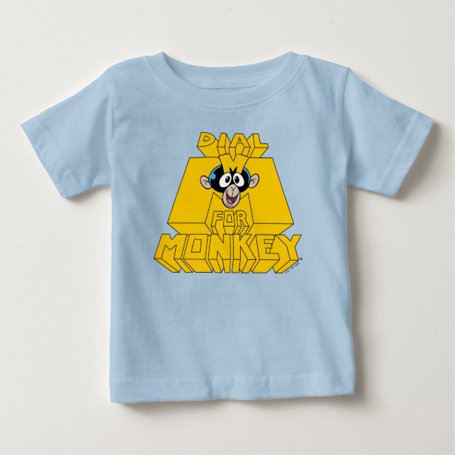 T-shirt Pour Bébé Laboratoire de Dexter - Composez M pour singe (Devant)