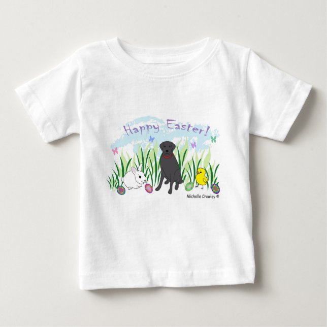 T-shirt Pour Bébé laboratoire noir (Devant)