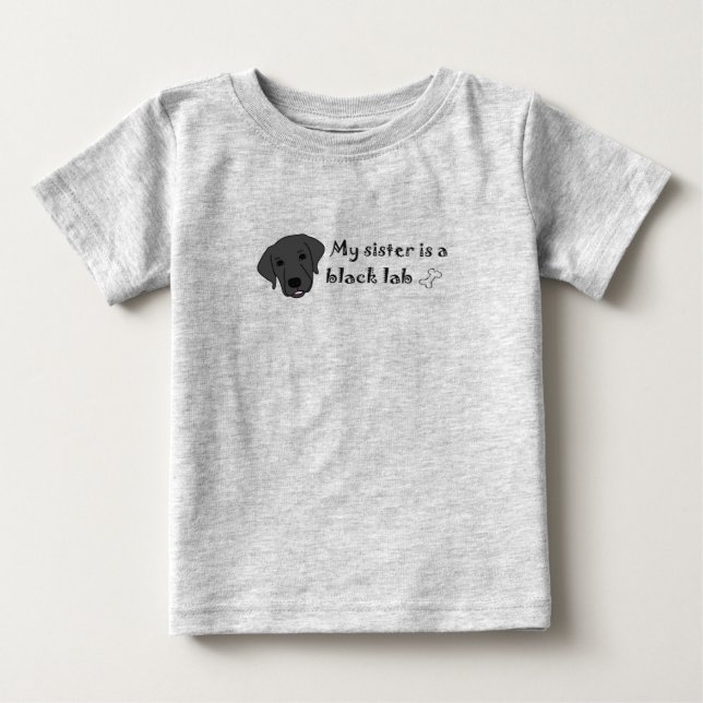 T-shirt Pour Bébé laboratoire noir (Devant)