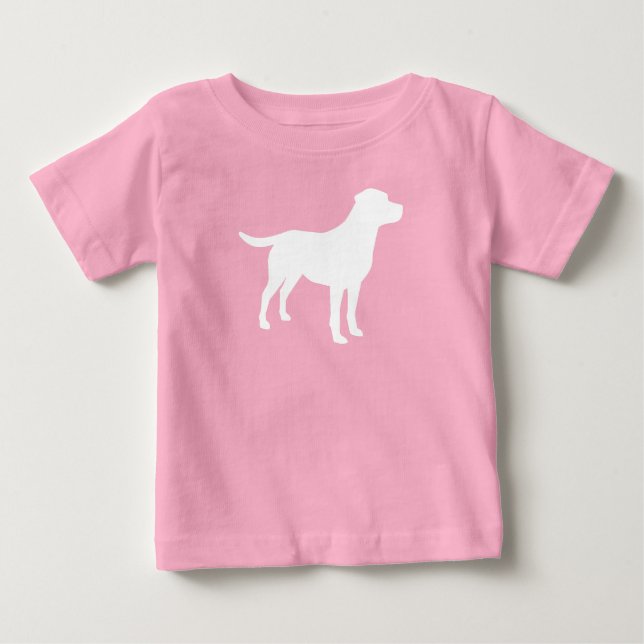 T-shirt Pour Bébé Labrador Chien Baby shower Girl Lab Rose (Devant)