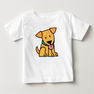 T-shirt Pour Bébé Labrador Retriever chiot chien assis en or mignon