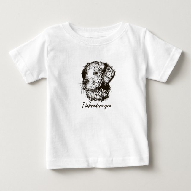 T-shirt Pour Bébé labrados (Devant)