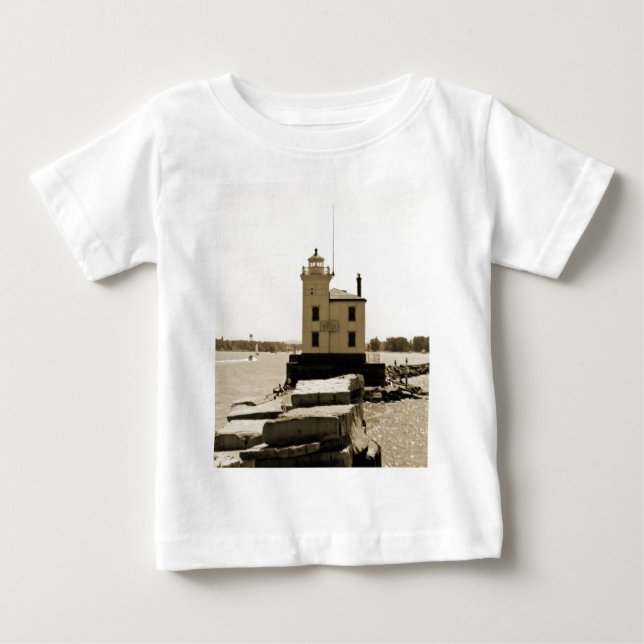 T-shirt Pour Bébé Lac Erie Lighthouse (Devant)