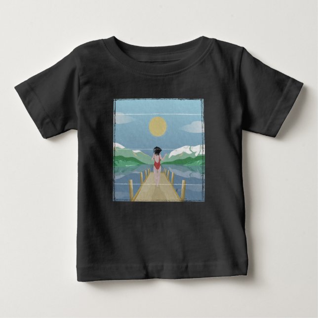 T-shirt Pour Bébé Lac Rotoiti Nouvelle-Zélande (Devant)