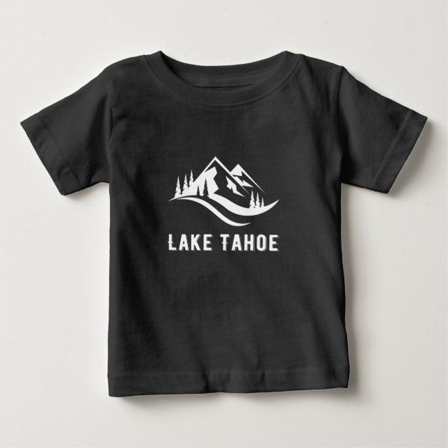 T-shirt Pour Bébé Lac Tahoe Mountains Souvenir Memorabilia Winter V (Devant)