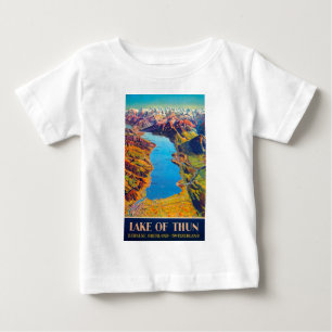 T-shirt Pour Bébé Lac vintage de Thun Suisse Voyage