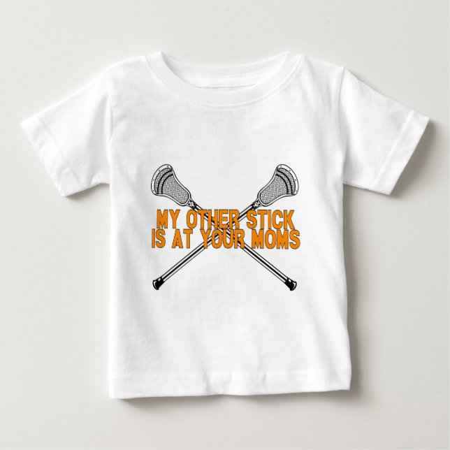 T-shirt Pour Bébé Lacrosse mon autre bâton (Devant)