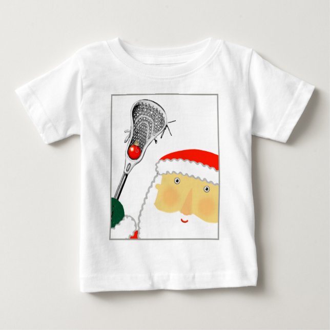 T-shirt Pour Bébé Lacrosse Noël (Devant)