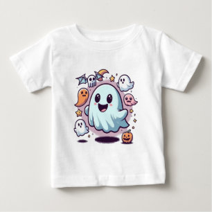 T-shirt Pour Bébé L'adorable escadron de fantômes d'Halloween et ami