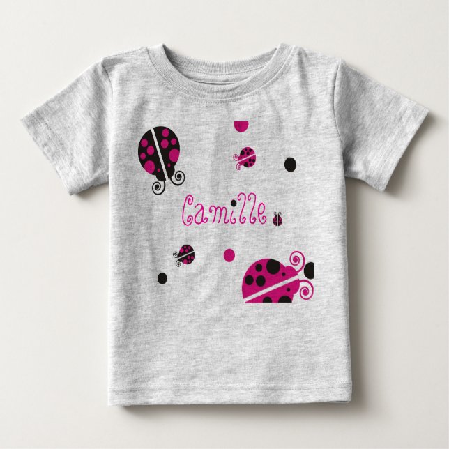T-shirt Pour Bébé Lady Bug Porte-bébé personnalisée (Devant)