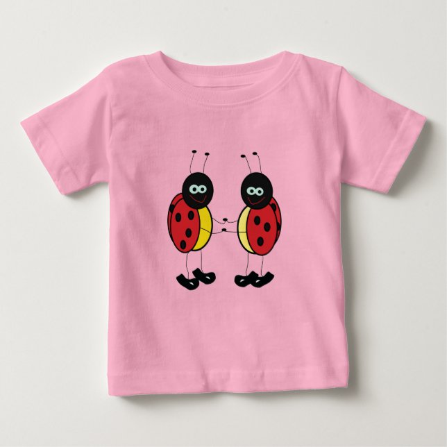 T-shirt Pour Bébé Ladybug Friends Baby Tee (Devant)