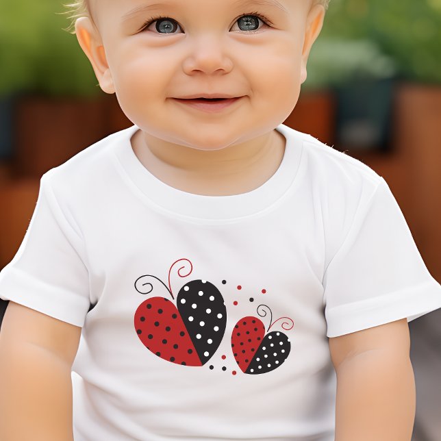 T-shirt Pour Bébé Ladybug Heart mignon (Créateur téléchargé)