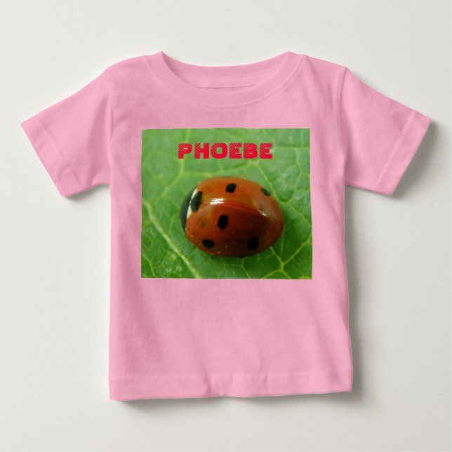 T-shirt Pour Bébé Ladybug personnalisable bébé (Devant)