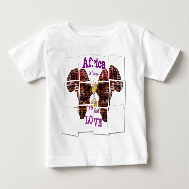 T-shirt Pour Bébé L'Afrique c'est là que j'ai trouvé l'amour (Devant)