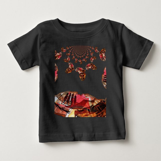 T-shirt Pour Bébé L'Afrique en mouvement : Carte Kaleidoscope (Devant)