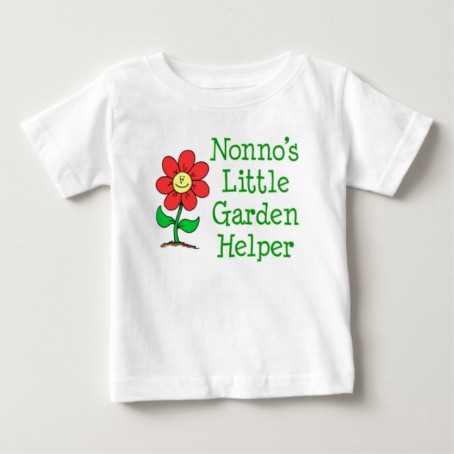 T-shirt Pour Bébé L'aide de jardin de Nonno (Devant)