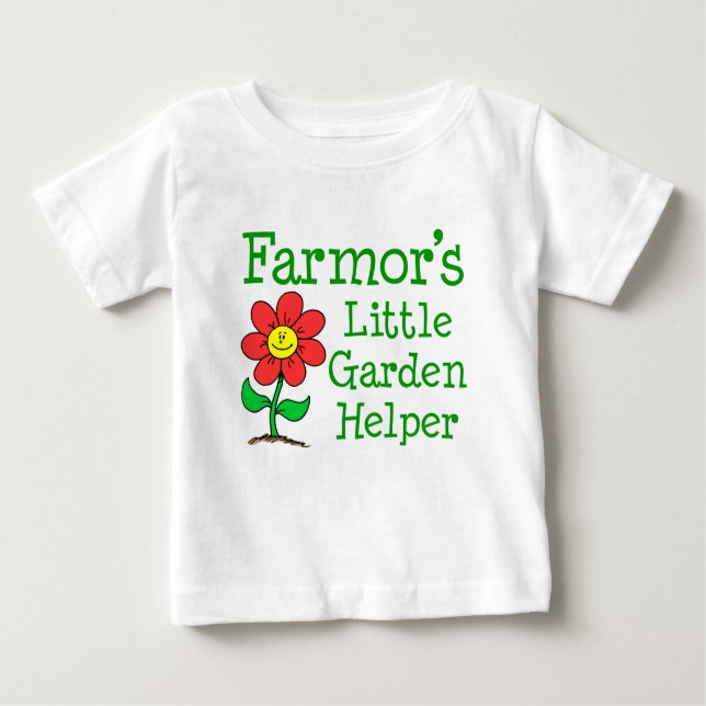 T-shirt Pour Bébé L'aide du petit jardin de l'agriculteur (Devant)