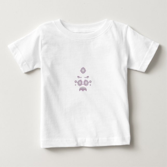 T-shirt Pour Bébé Lait blanc classique Rose décoratif (Devant)