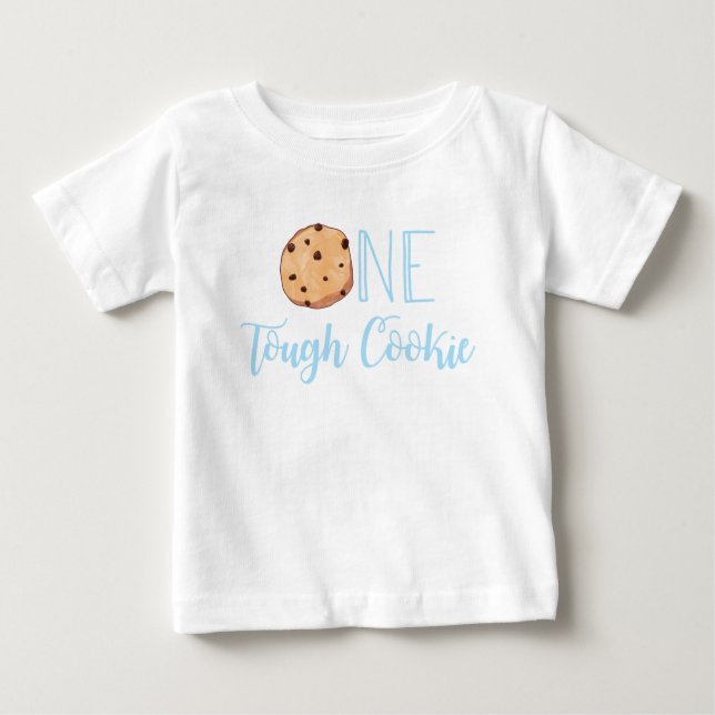 T-shirt Pour Bébé Lait et biscuits Un biscuit dur 1er anniversaire (Devant)