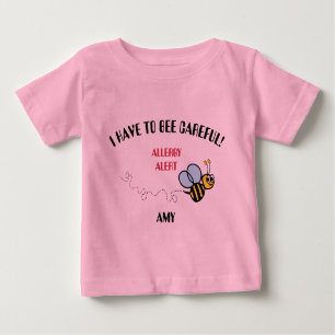 T-shirt Pour Bébé L'alerte d'allergie alimentaire gaffent la chemise